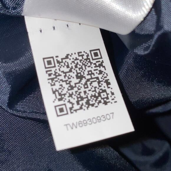 Tommy Hilfiger Faux Leather TH Embossed Brown Gold Accent Zipped Pouch Bag 13"x8 - Picture 12 of 12